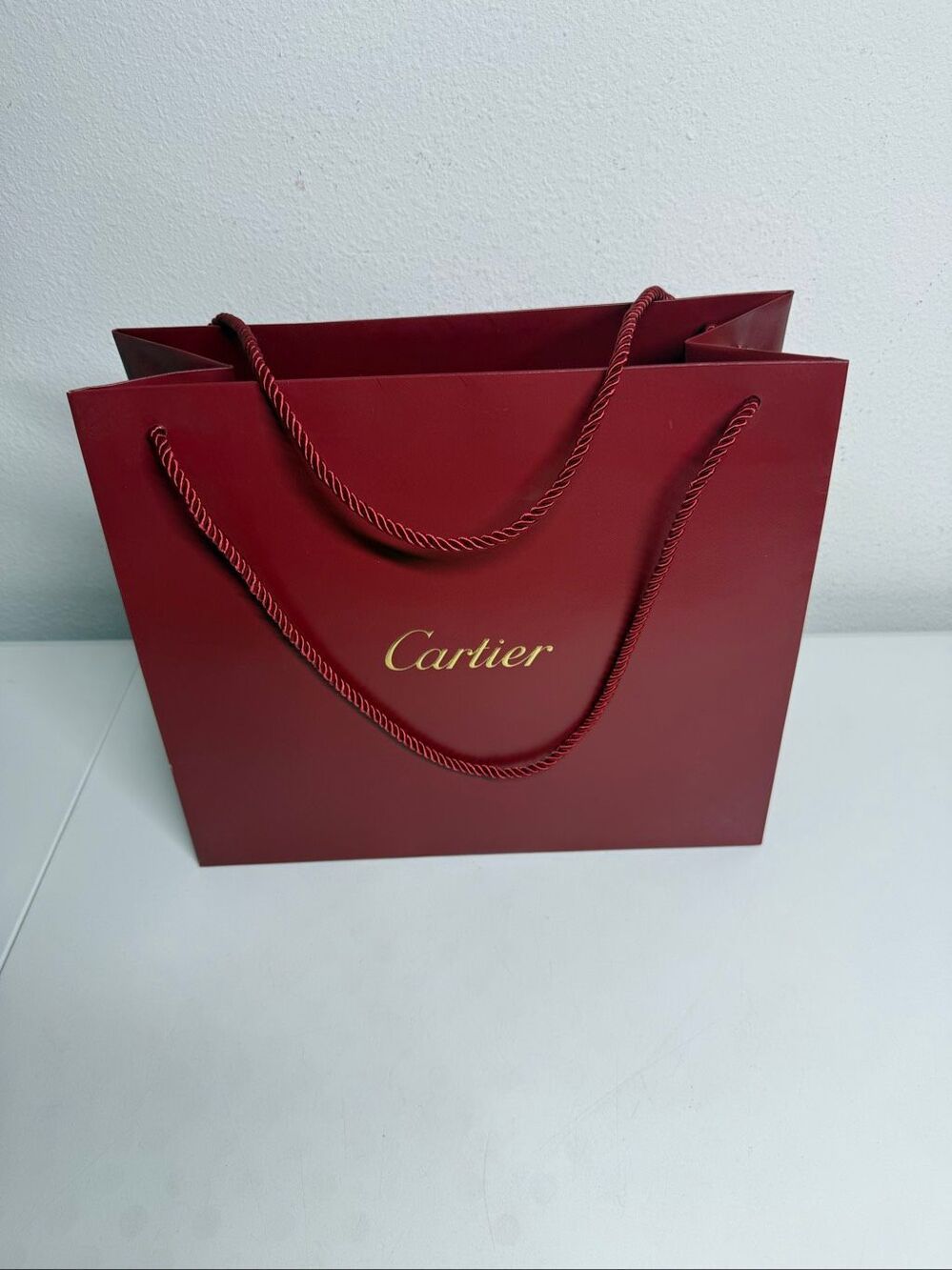 Cartier Burgundy Red Shopping Bag Luxury Designer Gift Bag 12″ X 13″